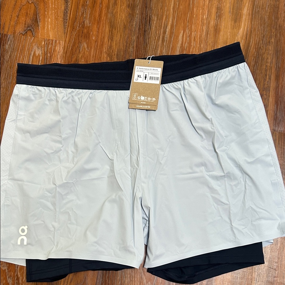 On Running Men's XL 5” Performance 2/1 Shorts NWT - 2 available